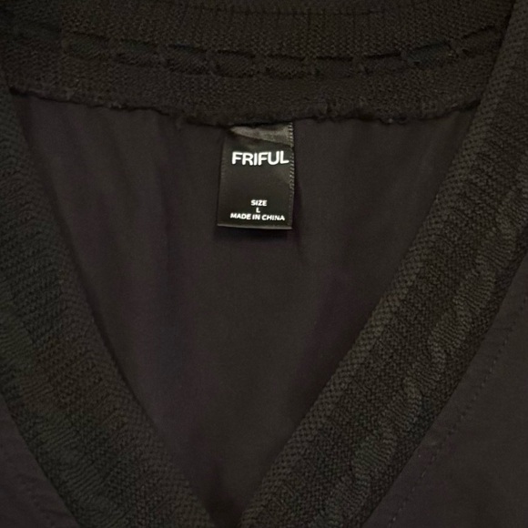 Black Sleeveless Wrap Blouse with Side Tie - Picture 6 of 7